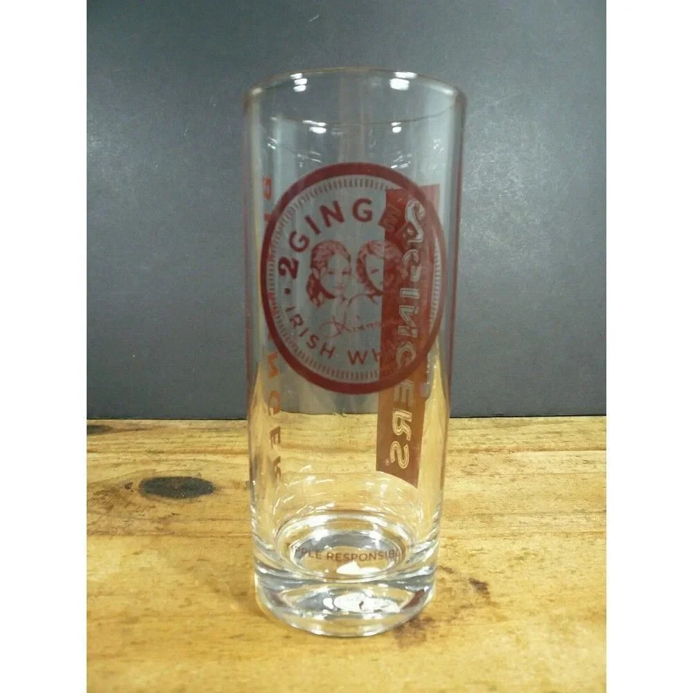 2 Gingers Irish Whiskey Big Ginger Pint Glass Cup Tipple Responsibly